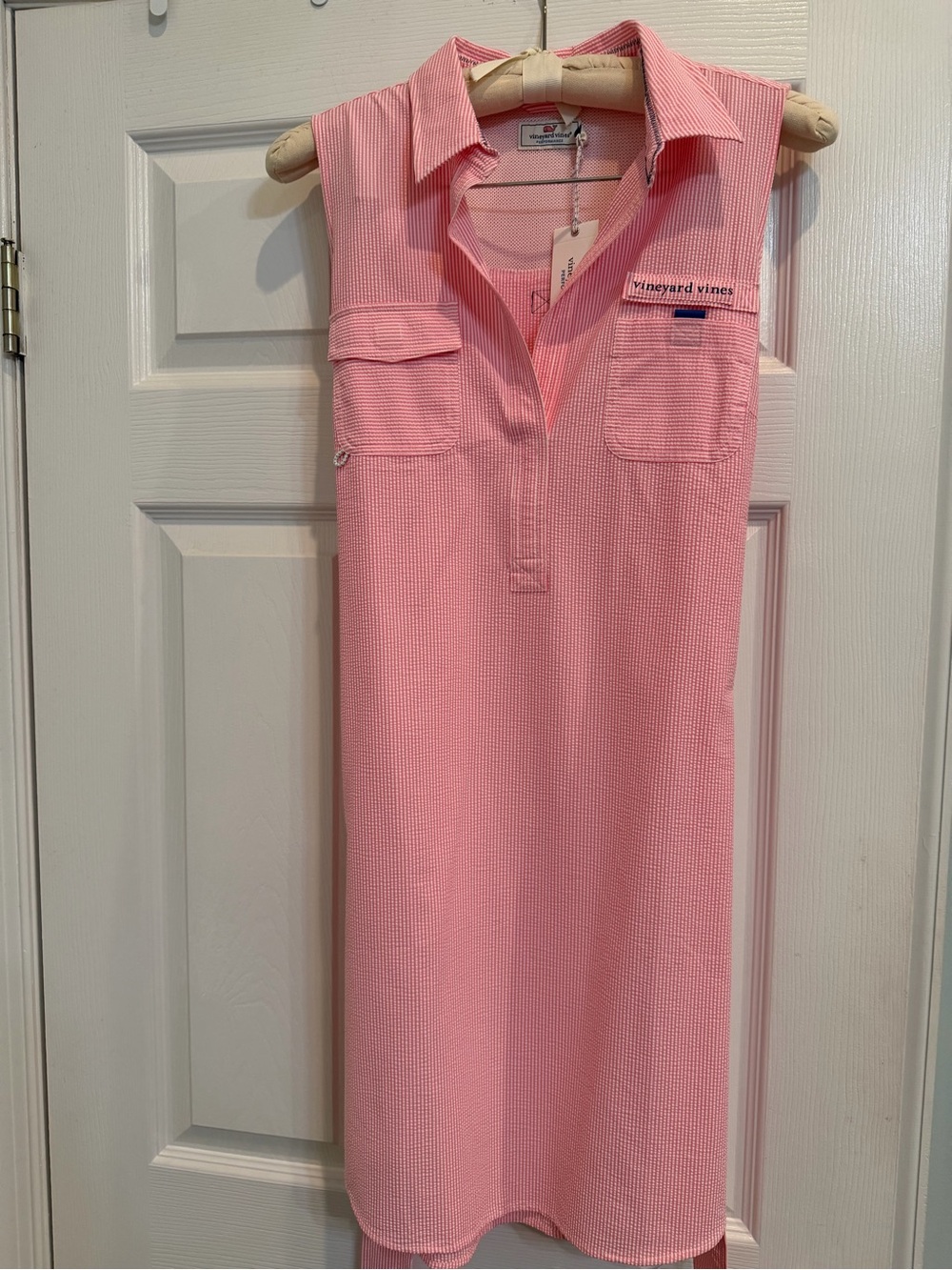 NWT Vineyard Vines Striped Seersucker Dress SZ 8